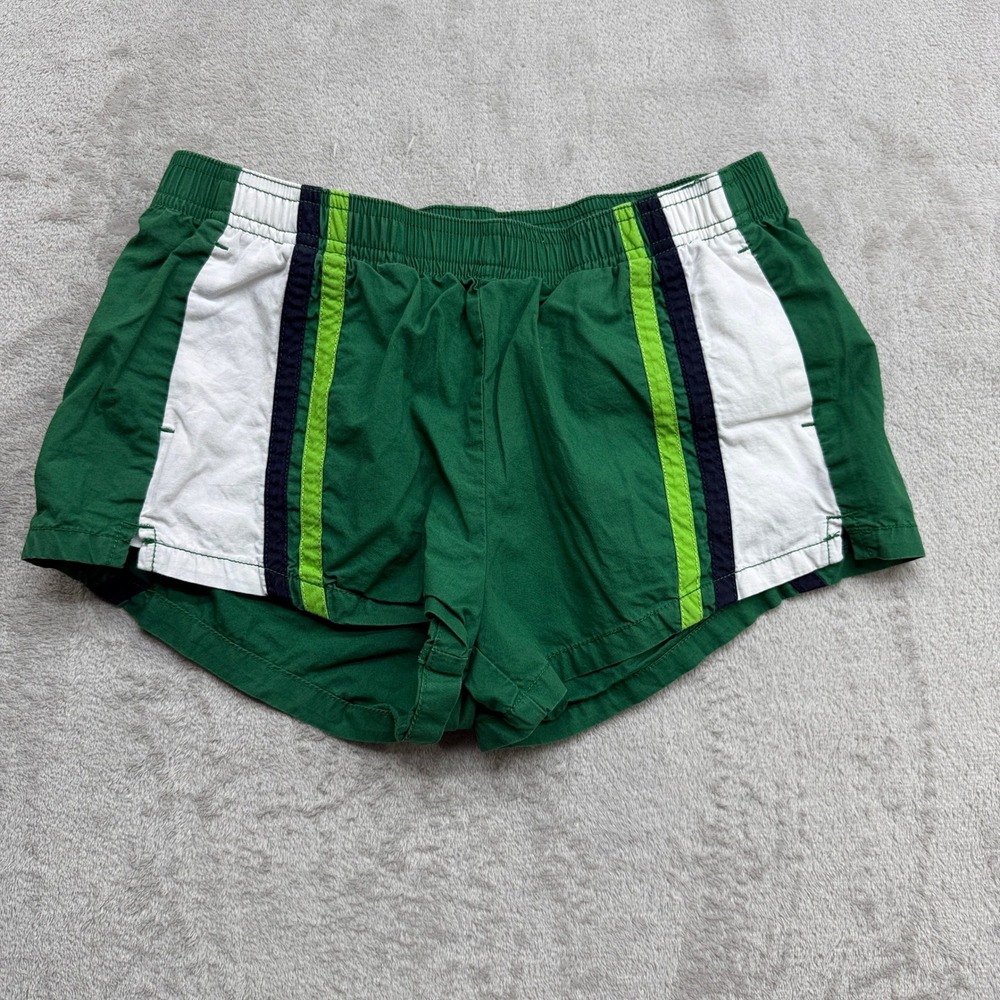 BDG Shorts Womens XS Green Striped Retro Sporty Cotton 90s Streetwear Athleisure